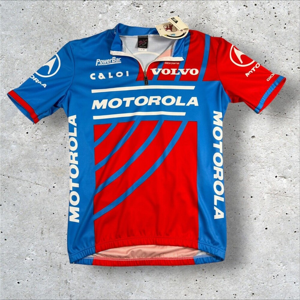 Vintage Giordana Motorola Cycling Jersey Team Volvo Merckx Italy Mens Large